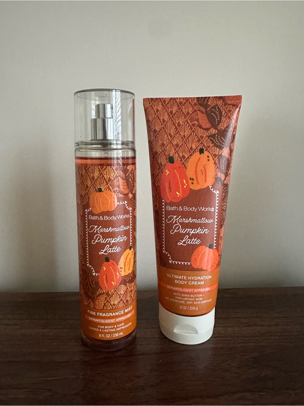 Bath & Body Works Marshmallow Pumpkin Latte Mist & Body Cream